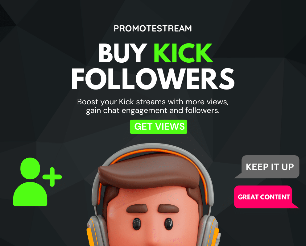 Buy Kick Followers and get achievements on stream